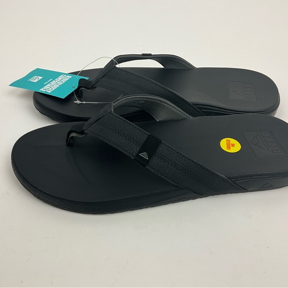 REEF Cushion Phantom Flip Flops Black US Mens Size 13 NWT - Picture 2 of 12